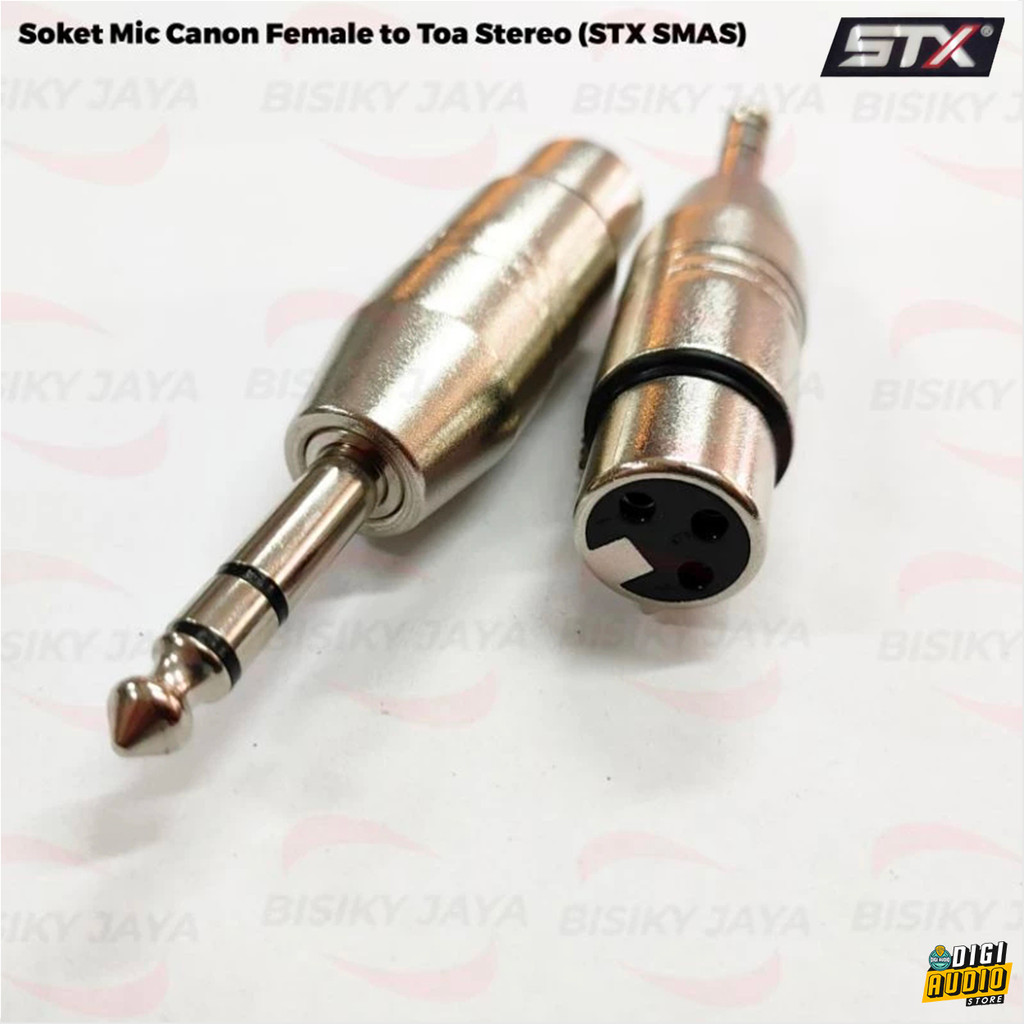 Audio Adapter Converter Jack Canon XLR Female to 6.5mm Jek TRS Stereo Akai 1/4 - STX SMAS