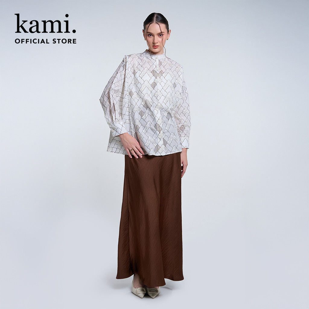 Kami Satin Bias Cut Skirt Rok Wanita