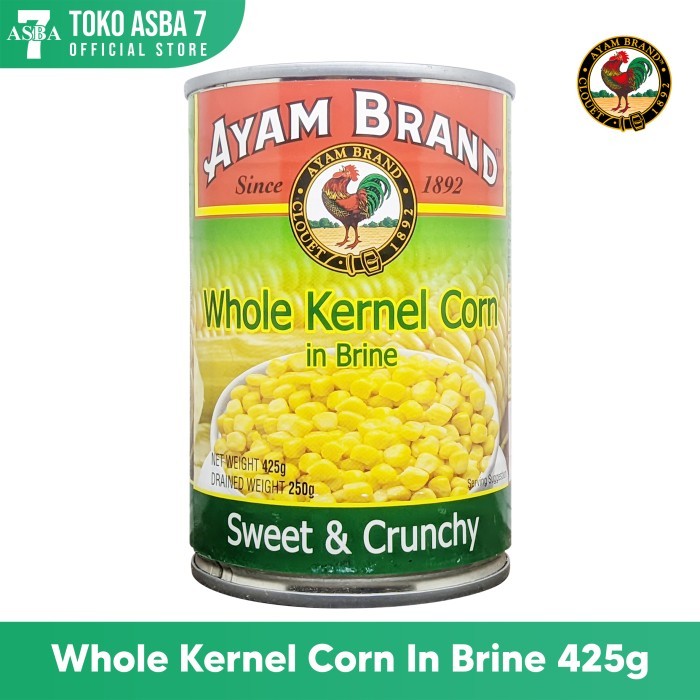 

AYAM BRAND WHOLE KARNEL CORN IN BRINE 425GR