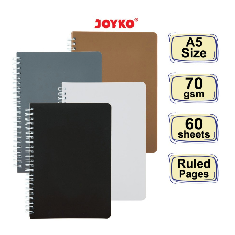 

( StaLand) Notebook Buku Agenda Diary Notes Spiral Joyko A5 NB-690 Polos Pastel Fancy