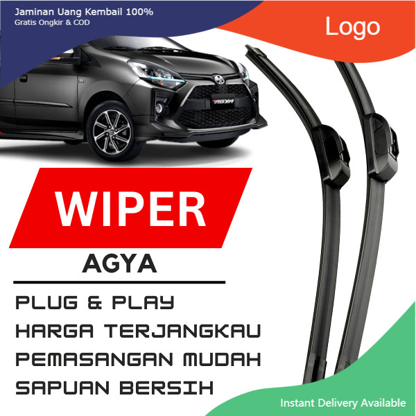 WIPER AGYA DEPAN 1 SET WIPER AGYA FRAMELESS Tasya_Variasi_Mobil