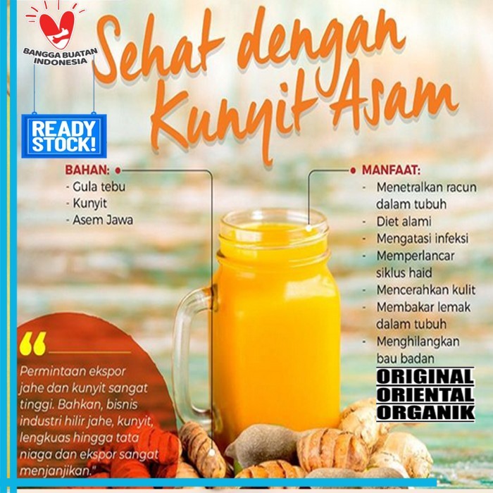 

Bubuk Jamu Kunyit Asam 100 Gram Organik Premium Food Grade Pure Bumi Indonesia