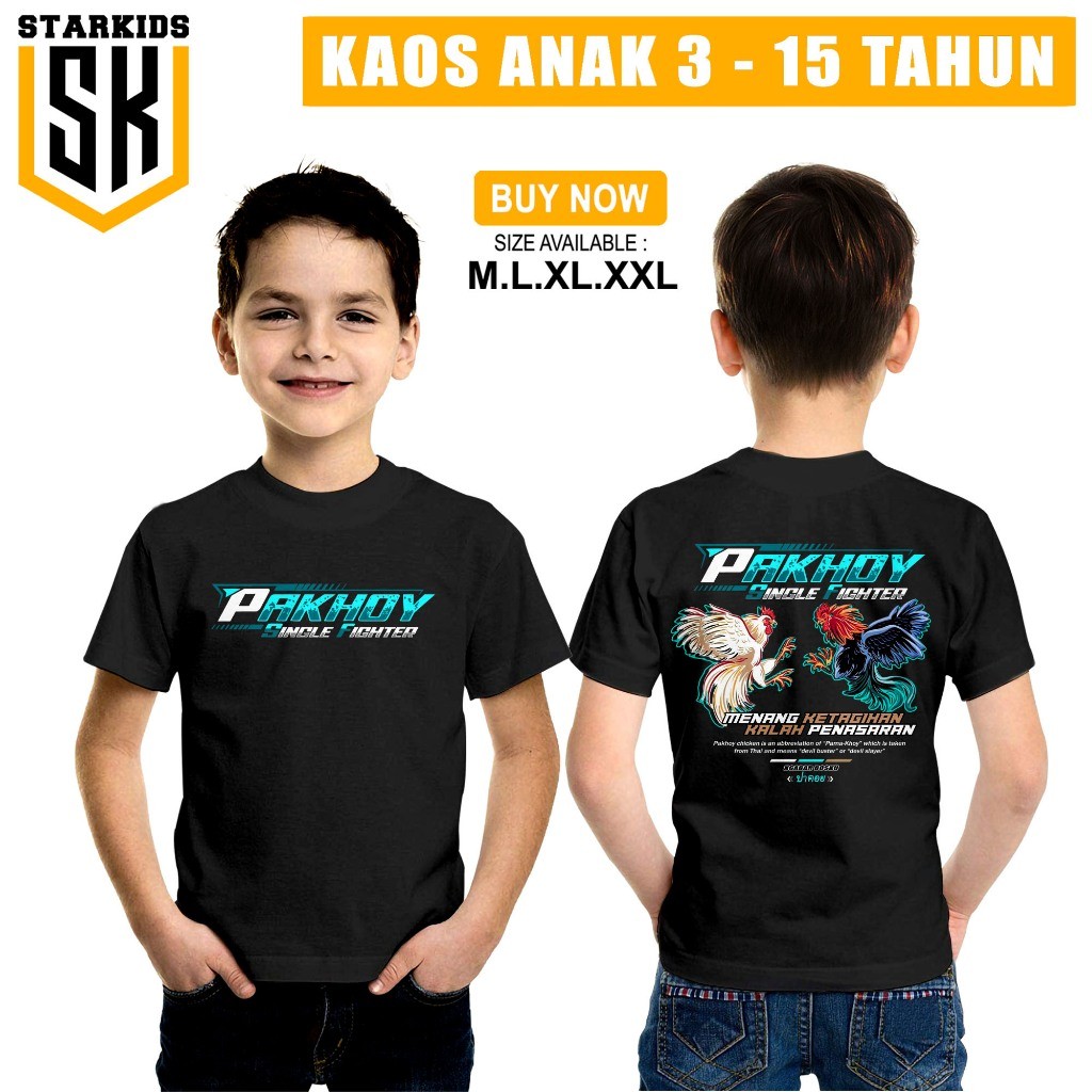 Kaos Anak Ayam Petarung Thailand Pama Pakhoy Bangkok Jago - Baju Ayam Aduan Single Fighter Menang Ke