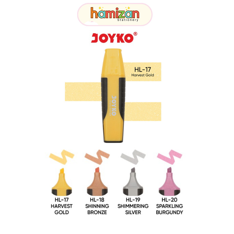 

Highlighter JOYKO Glitter HL-17 HL-18 HL-19 HL-20 / Penanda Warna Warni Kilap HL17 - 20 Murah Berkualitas