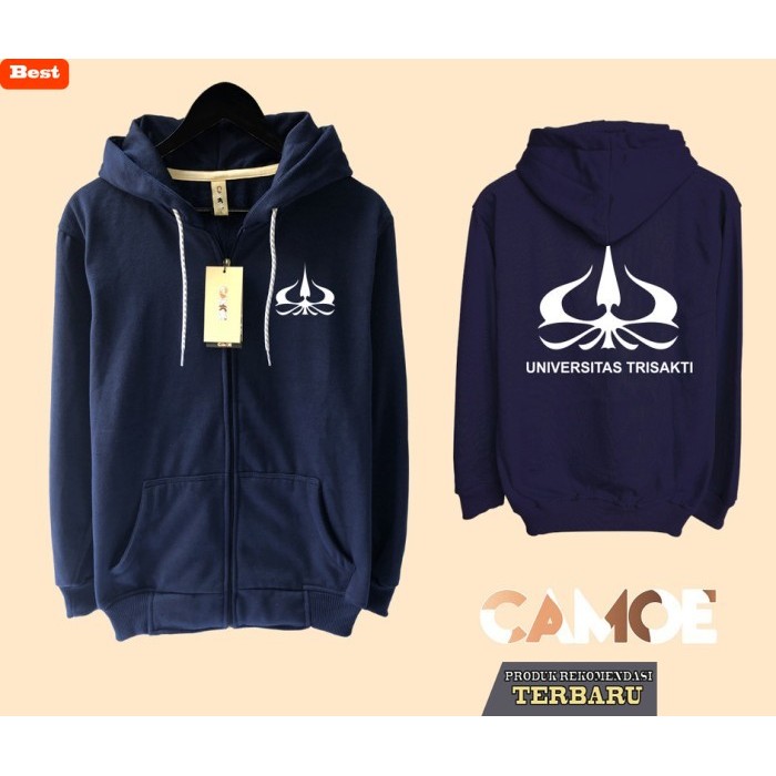 hoodie pria keren Jaket Hoodie Zipper Universitas Trisakti - S