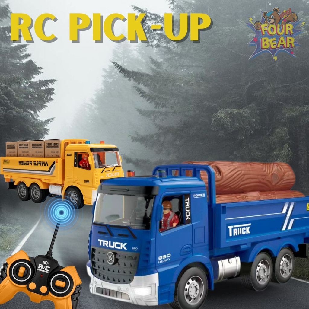 Mainan Anak Laki Laki Remot Kontrol Hengjian Mobil Pickup Bahan PVC SNI 6Channel Toys Truk Pickup