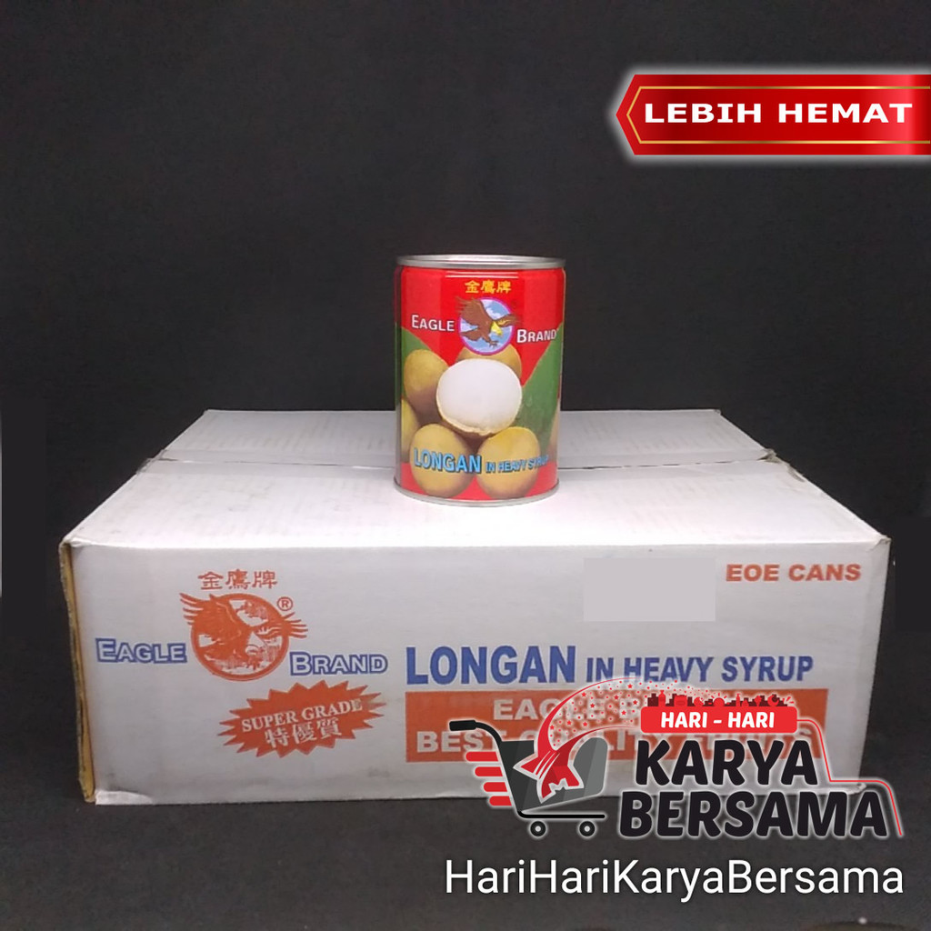 

BUAH KALENG EAGLE BRAND LONGAN SYRUP PER-KARTON ISI 12'S X 565GR