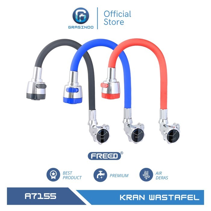 Kran Angsa Flexible Warna / Kran Wastafel Warna / Kran Angsa Freed A7155 Tembok