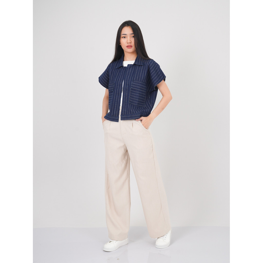 Jaket Rompi Vest Denim Wanita Oversize