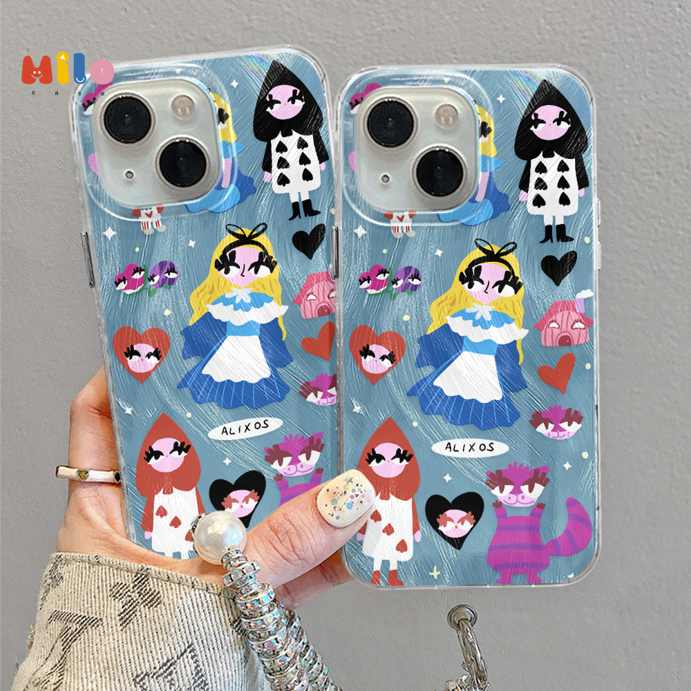 Casing Keras Anti Guncangan Alice Gadis Kartun Anime Case untuk VIVO Y20 Y20S Y11S Y12S Y12A Y17 Y3S