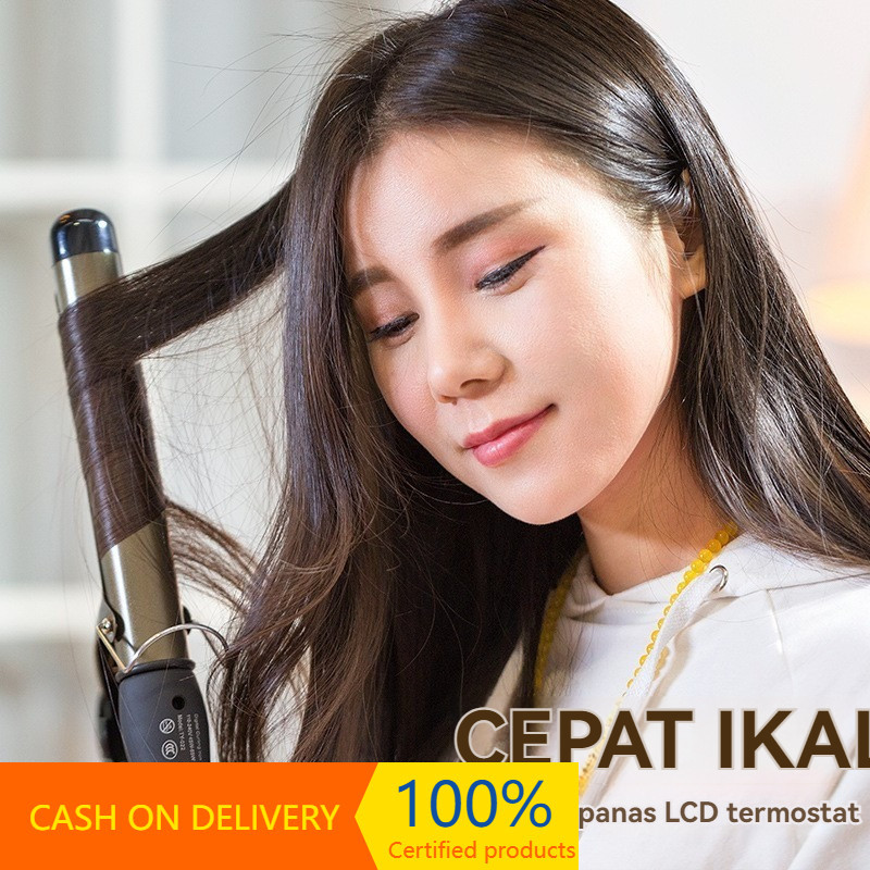 CASH ON DELIVERY Catokan Rambut Curly Gold Ceramic 32mm 38mm Catokan Curly Keriting Rambut / Catok R