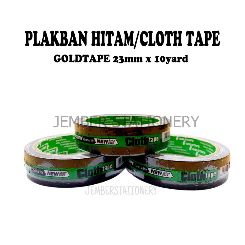 

Plakban Hitam / Cloth Tape Goldtape 23mm