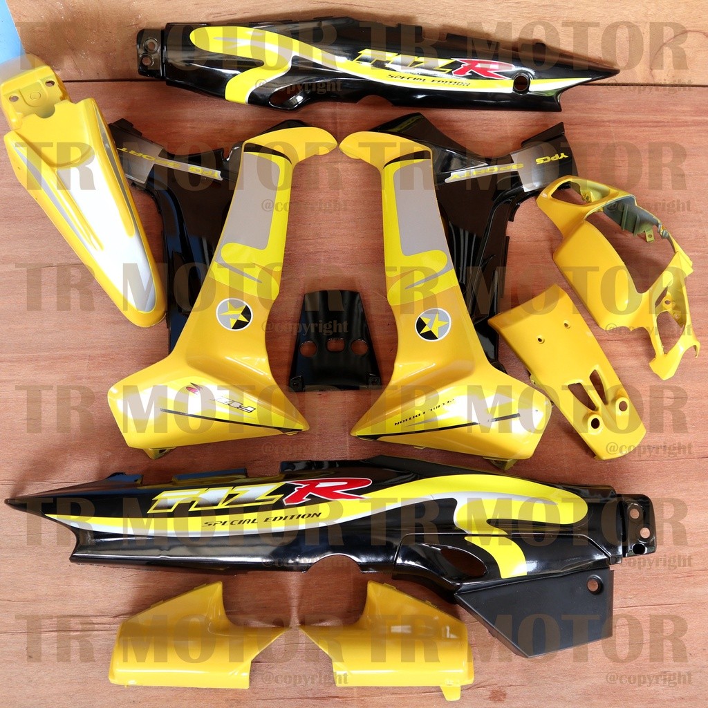COD - Cover Body Fizr Full Set Caltex Kuning Hitam - Bahan Plastik ABS Tebal