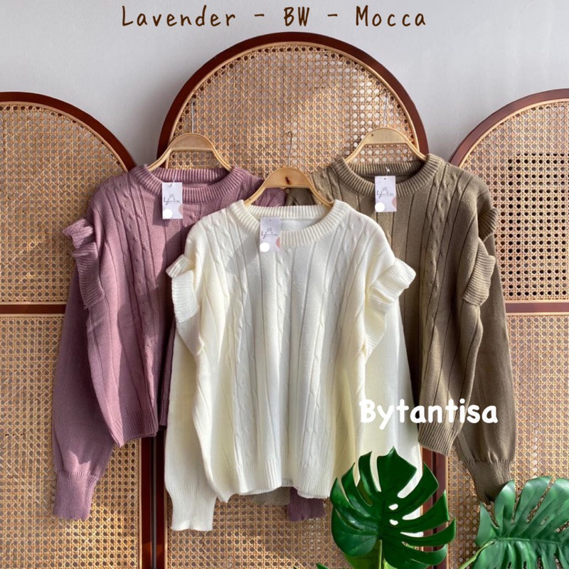 Bytantisa - Blouse Rajut Cable Ruffle Nisa
