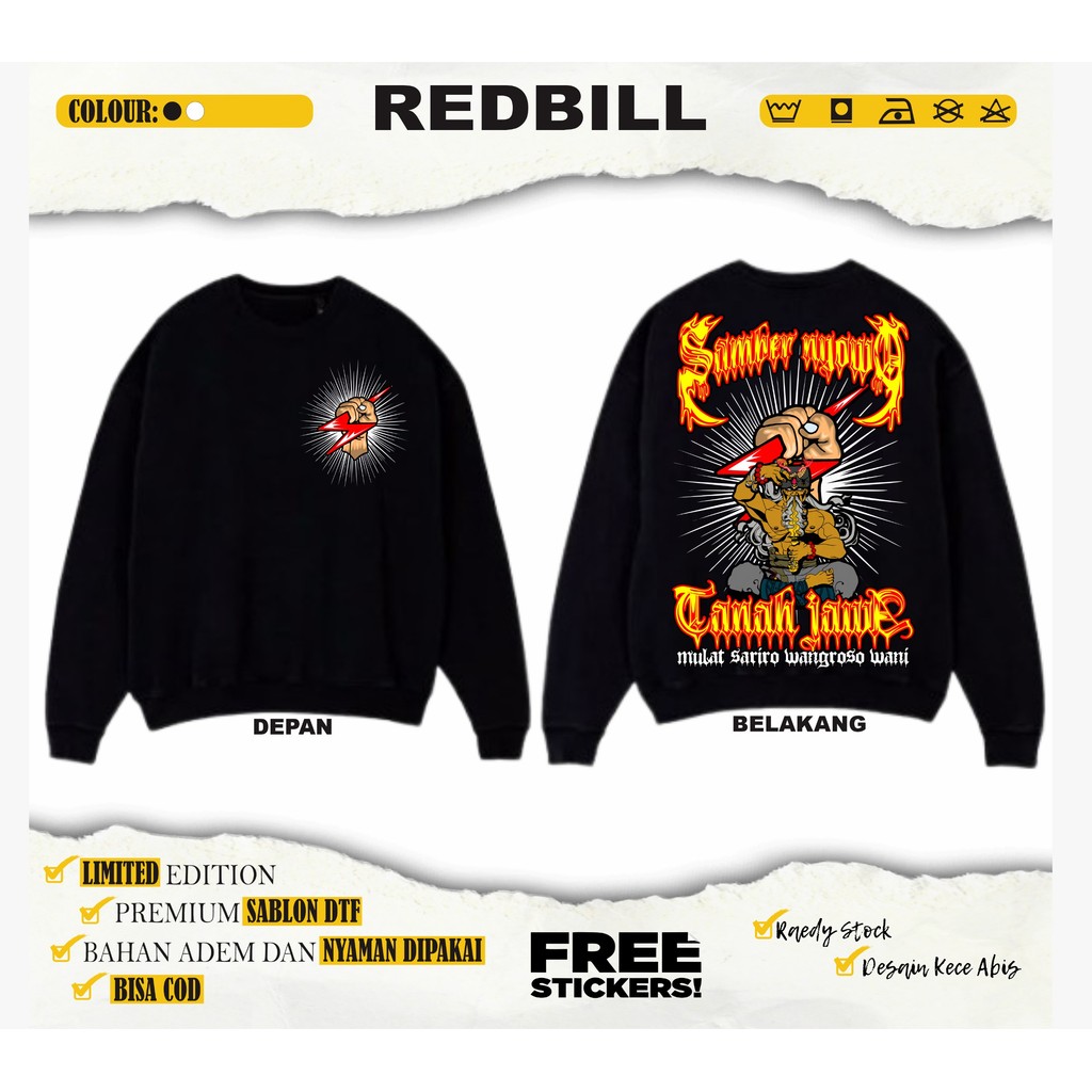 Sweater Margaluyu Samber Nyowo Tanah Jawa Desain Terbaru Kekinian By Redbil Official Store