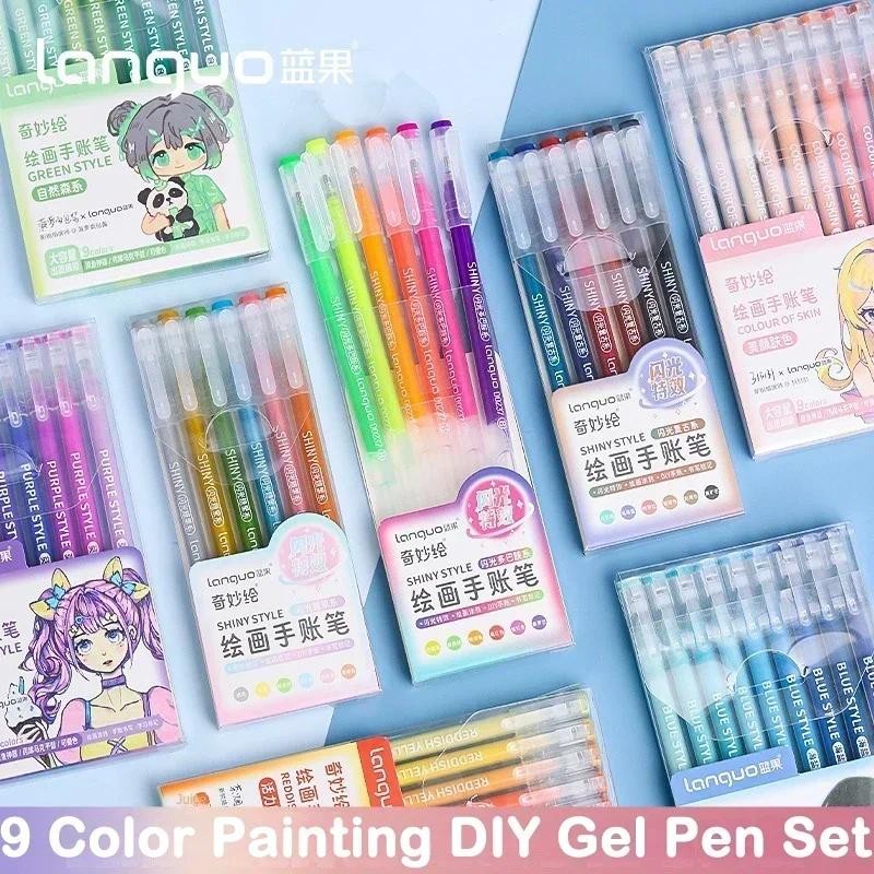 

198/6 PCS Drawing Highlighter Morandi Gel Pen Student Diary Scrapbook Painting DIY Gel Pen Office School Supplies Stationery