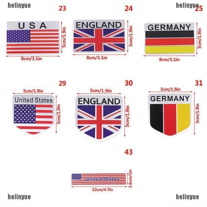 New product Badge Emblem Sepeda Motor Bendera Amerika Serikat USA