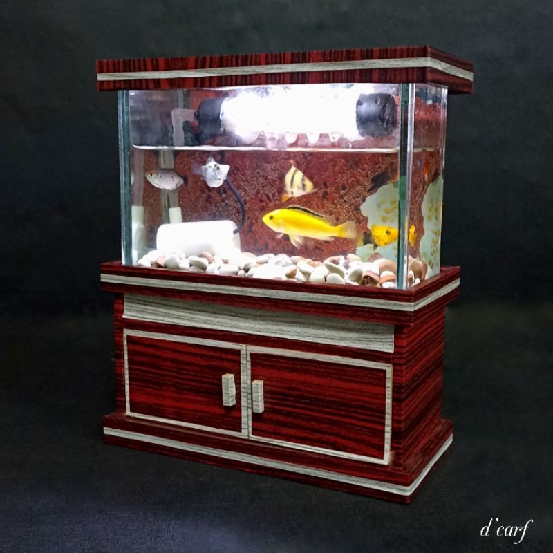 AQUARIUM FULLSET Lampu Led, batu aquarium/pasir aquarium, Stiker background aquarium, aquarium, aqua