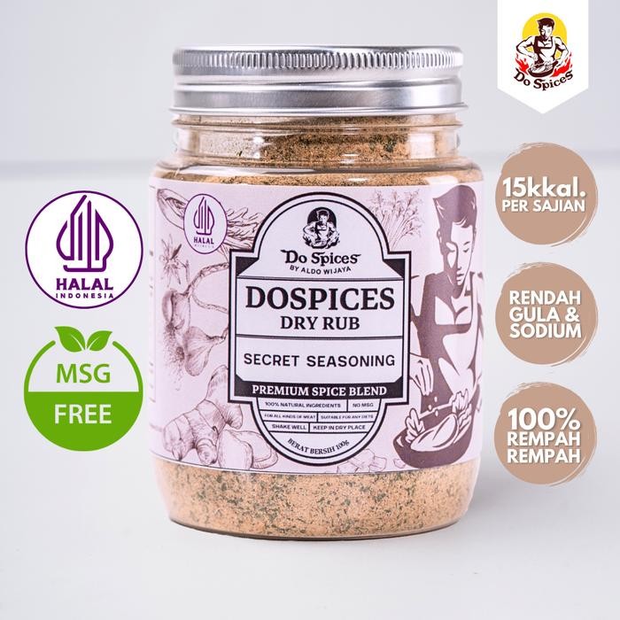 

Dospices Healthy Dry Rub [Secret seasoning] Bumbu marinasi rendah kalori [100 gram] Rempah Natural Rendah gula Rendah lemak Alami 3004