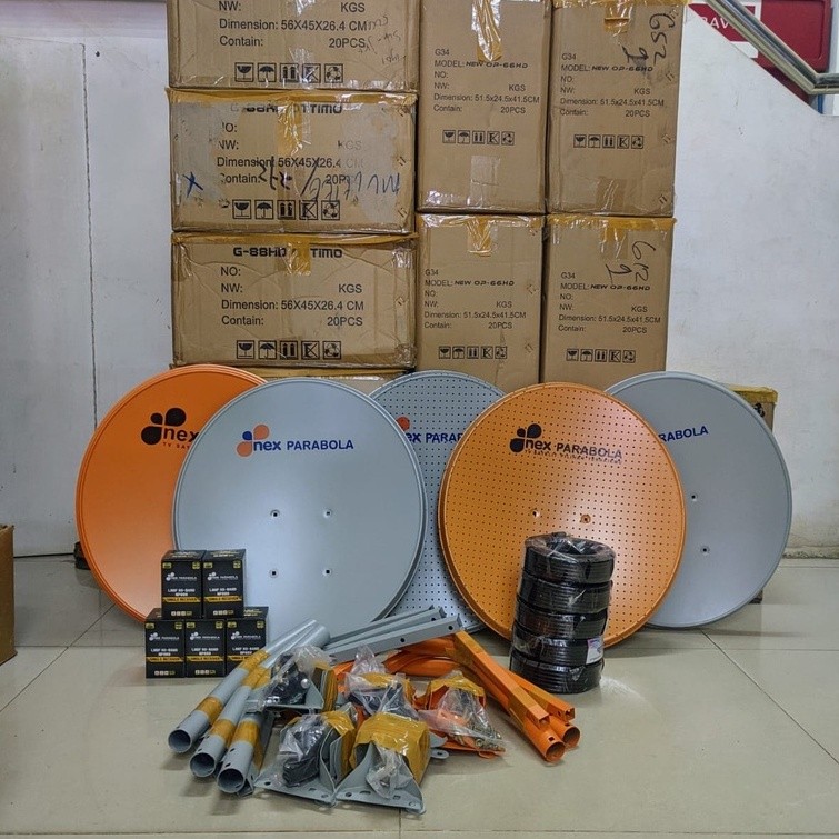 MURAH 5 set Dish Antena Parabola Mini ODU 45cm ( Kvision / Optus / Nex )