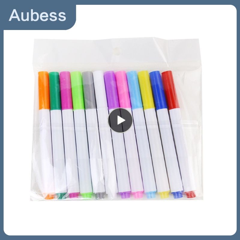

Water-soluble Liquid Chalk Non-dust Chalk Erasable Chalk Drawing Pen for Black Board Whiteboard Glass Tiles 12 Colors