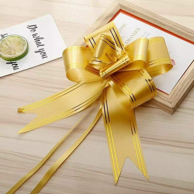 

10Pcs Pita Tarik Serut Motif Pita Kado Hias Besar 3.5Cm Panjang 40Cm