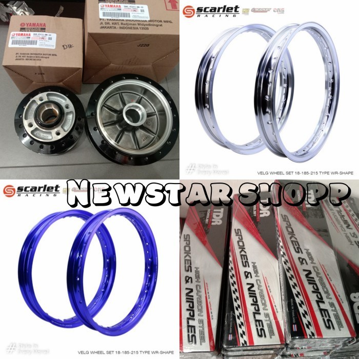 velg rx king set Scarlet ring 18 185 215 original