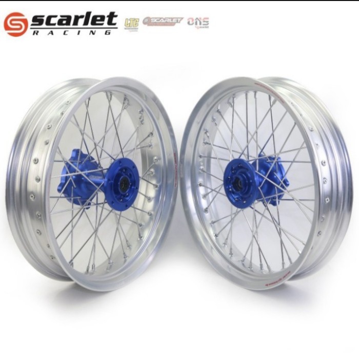 velg set klx D-Tracker supermoto ring 17 300 350 full Scarlet racing