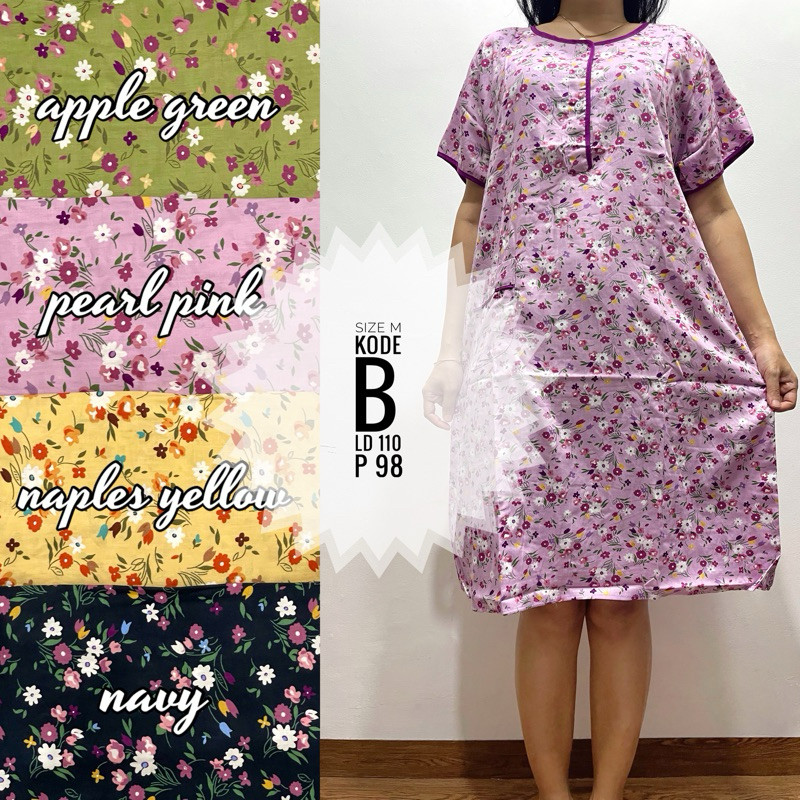 NANTARSHOP Daster Katun Jepang Sabata SIZE M Pretty Girl Busui Bumil Friendly