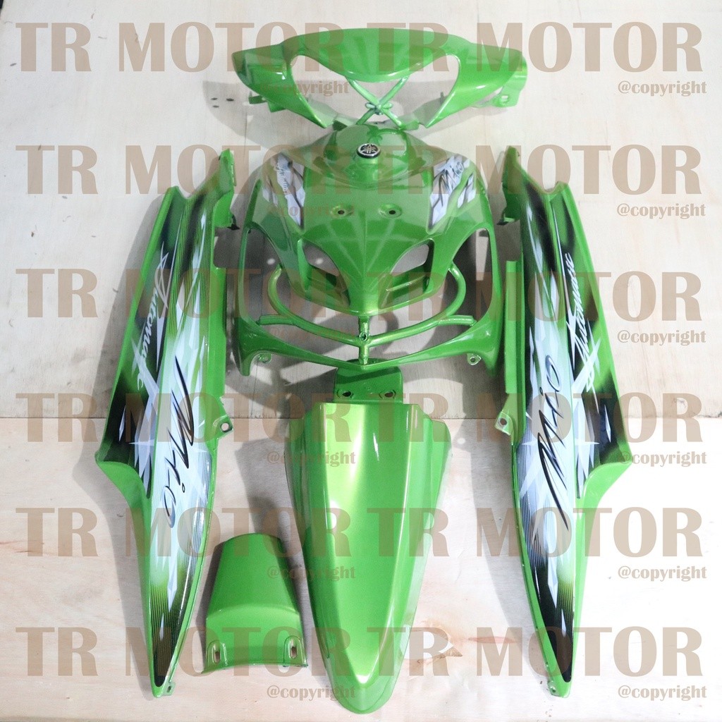 Bayar Ditempat - Body Mio Sporty Full Set 2009 Hijau Body Halus Mio Sporty Mio New - Bahan ABS