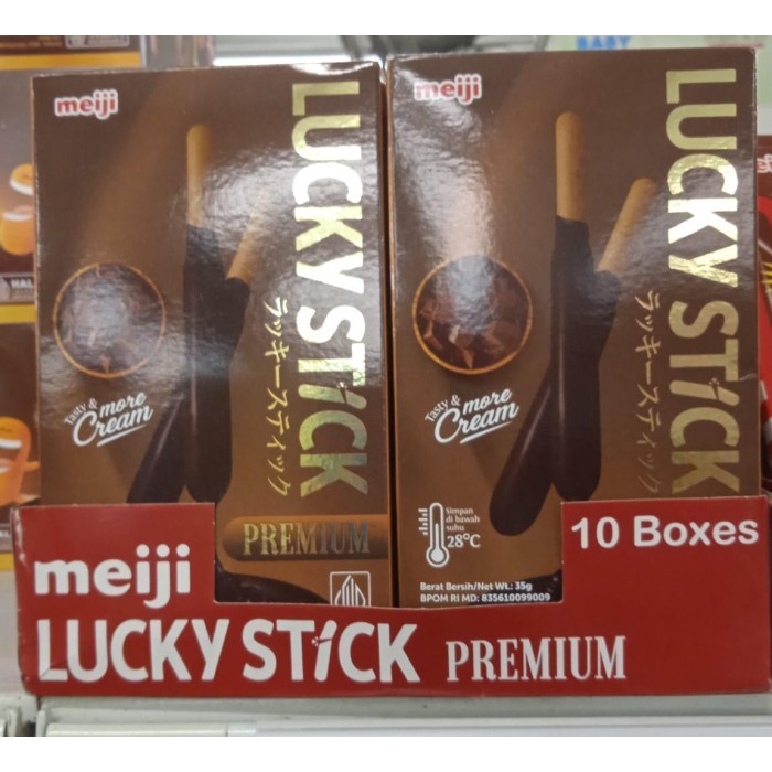 

Meiji Lucky Stick Premium Coklat 35gram