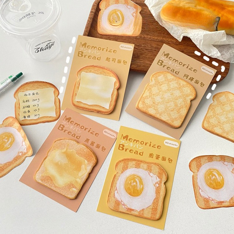 

[HARU] Memorize Bread Series Sticky Notes Memopad Notepaper Kertas Memo