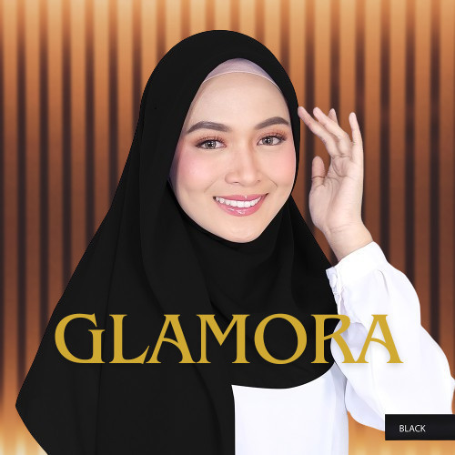 Kerudung Jilbab Segiempat Bella Square Polos Premium - Hitam