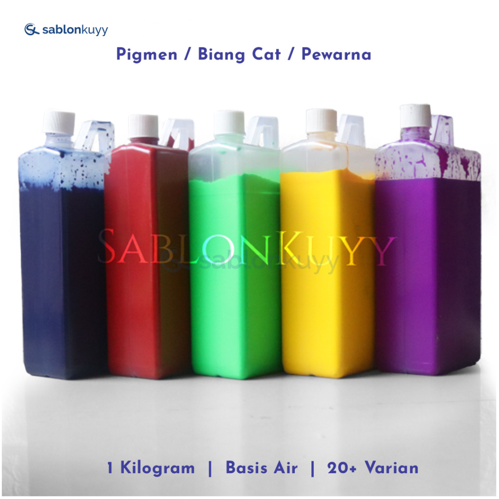 Pigmen 1 Kg Biang (20 Variasi) Warna Cat Sablon & Cat Tembok Basis Air
