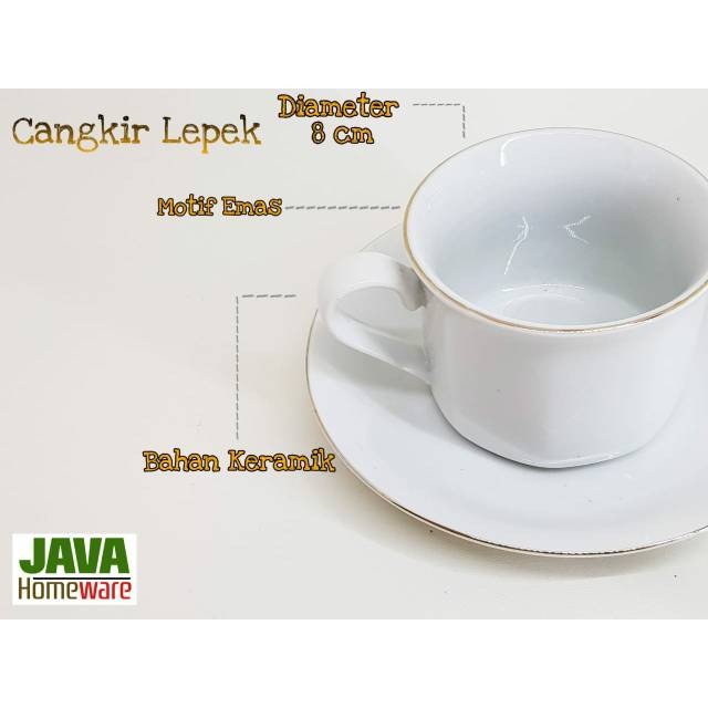 Cangkir lepek Sango putih