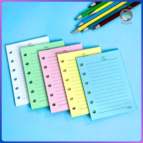 

BOS Loose Leaf A6-50 Lembar Kertas Warna/Loose Leaf/Isi Binder
