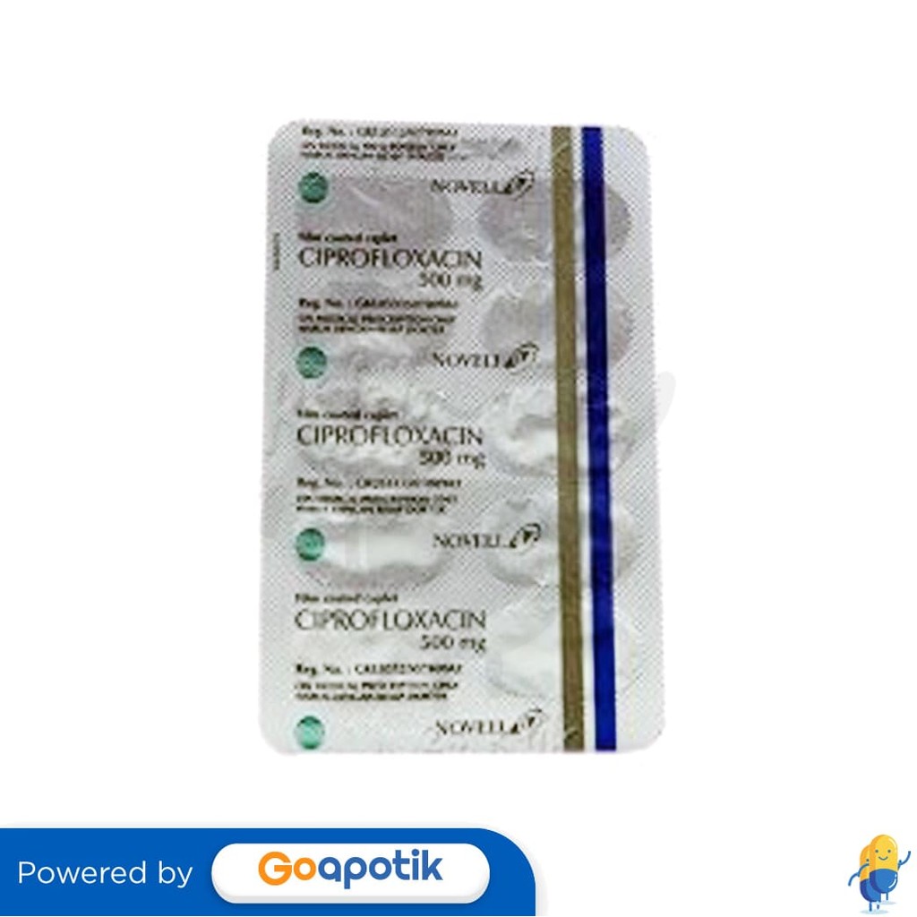 Ciprofloxacin Novell 500 Mg Strip 10 Tablet