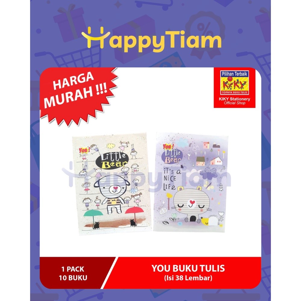 

SPECIAL BUKU TULIS YOU 38 LEMBAR 1 PAK 10 Pcs ~ BUKU KIKY SEKOLAH MURAH RANDOM MOTIF ty-4