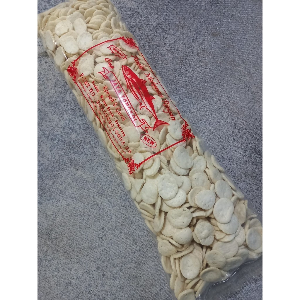 

TERMURAH Kerupuk Kemplang Koin Ikan Tenggiri Kemasan Jumbo 700gr 1 ball