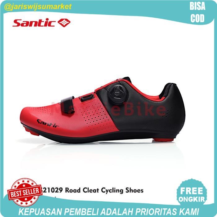 SANTIC S21029 Sepatu Sepeda Cleat Roadbike Cycling Lock Shoes Rotating Buckle Roadbike Shoes Lightwe