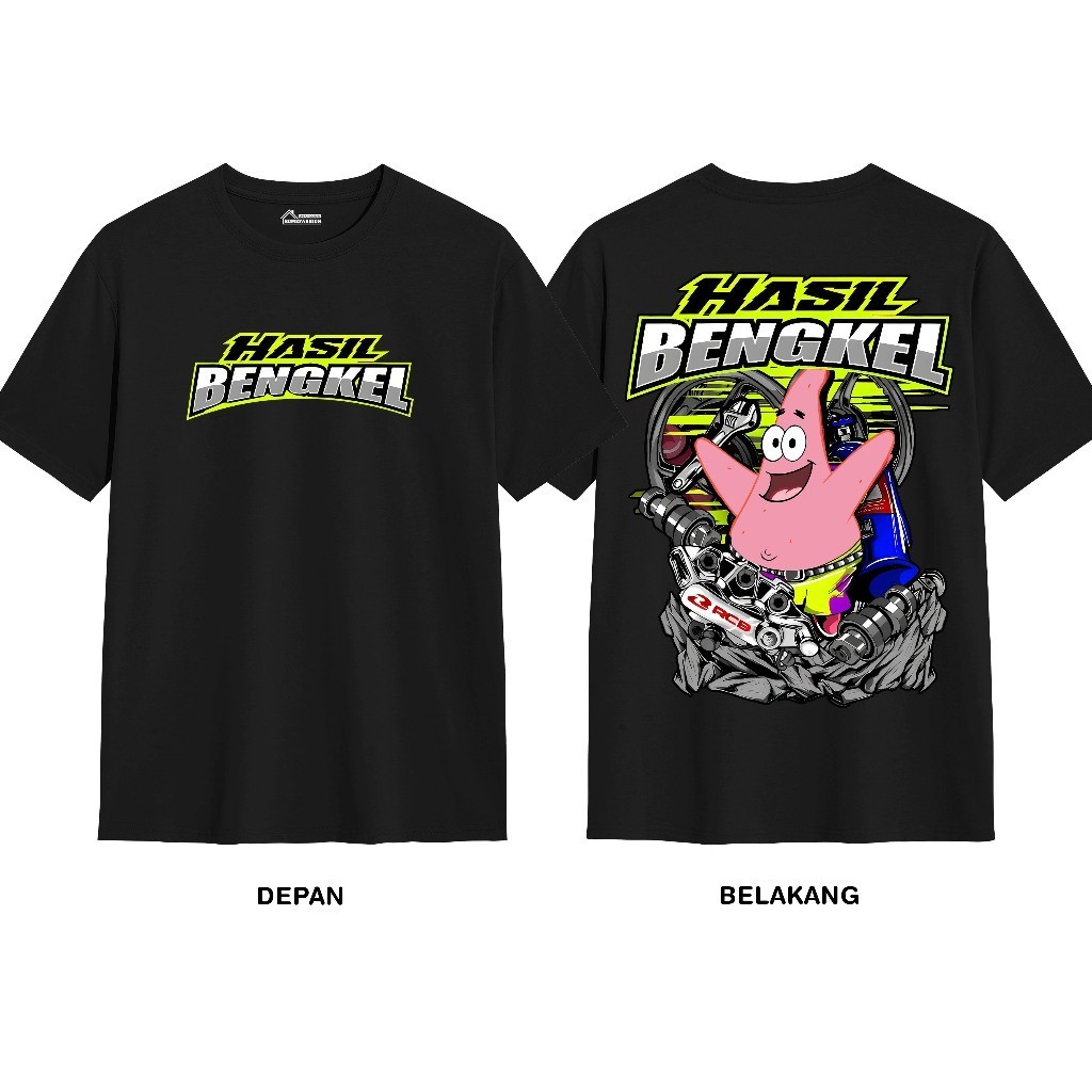Kaos Pria Distro "HASIL BENGKEL" TSHIRT PREMIUM COTTON TSHIRT RACING BENGKEL | BAJU MOTOR OTOMOTIF