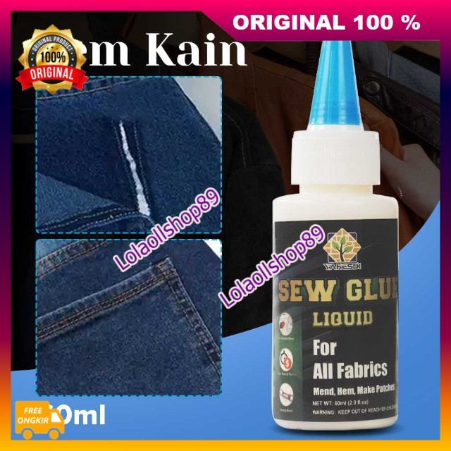 

BELI 1 GRATIS 1 Lem Perekat Kain Kulit Cairan Liquid Sew Glue Celana Jeans Serbaguna 60ML 100% ASLI ORIGINAL