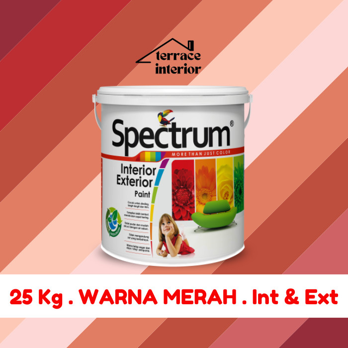 Cat Tembok Spectrum Interior & Exterior Warna Merah 25 Kg