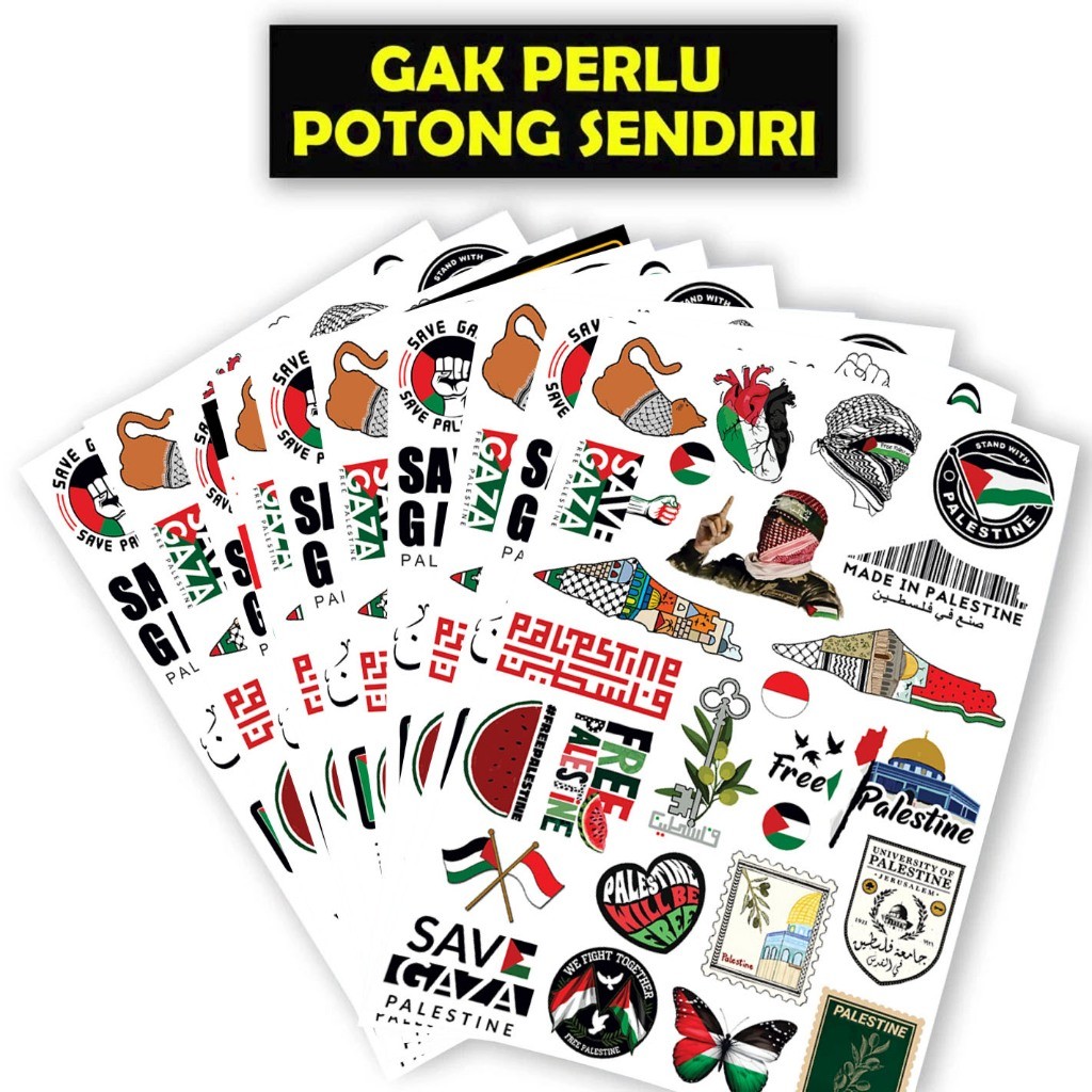 Stiker Palestina, Stiker Free Palestine, Stiker Palestine, Stiker Motor Free Palestina