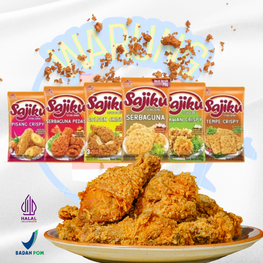 

Sajiku Vegetable Flour Golden Crispy Hot Spicy Bakwan Serba Guna 70g Indonesia Flour Seasoning