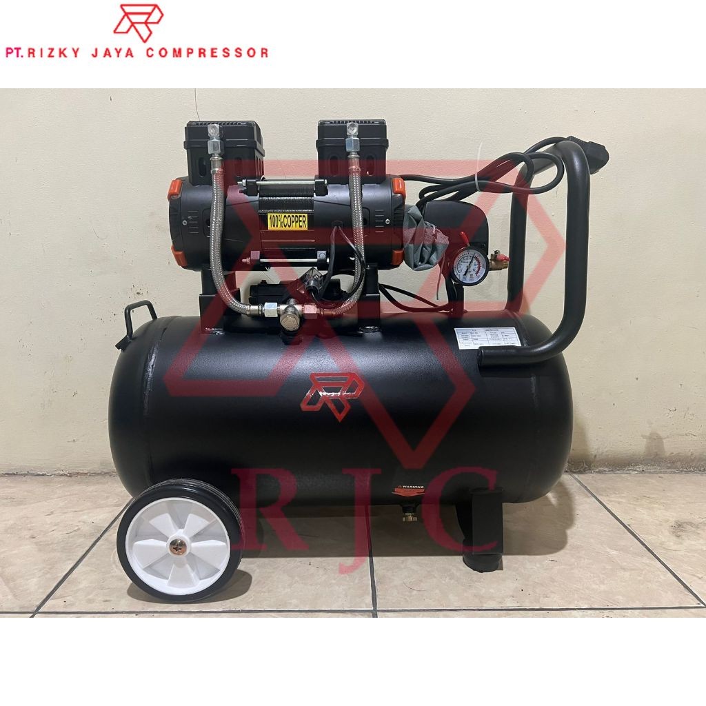 Kompresor Angin Oilless 2hp 50 Liter RJC kompresor Angin Silent 2 hp 50l kompresor listrik oiless