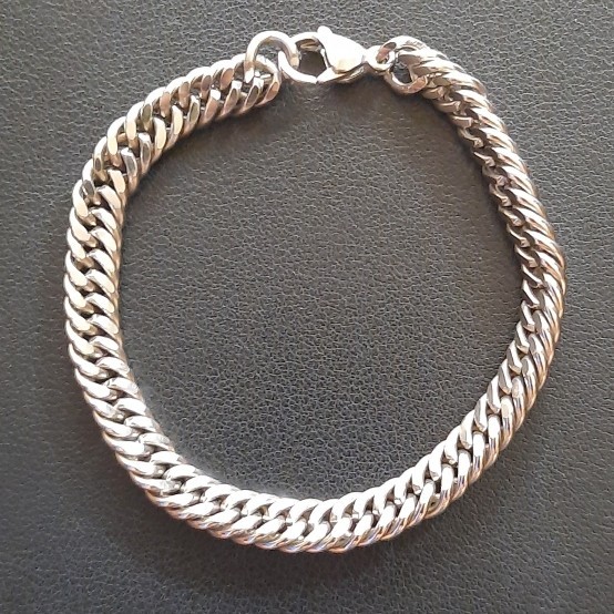 GELANG TANGAN PRIA WANITA RANTAI MONEL STAINLESS 19 CM ANTI KARAT BAR3