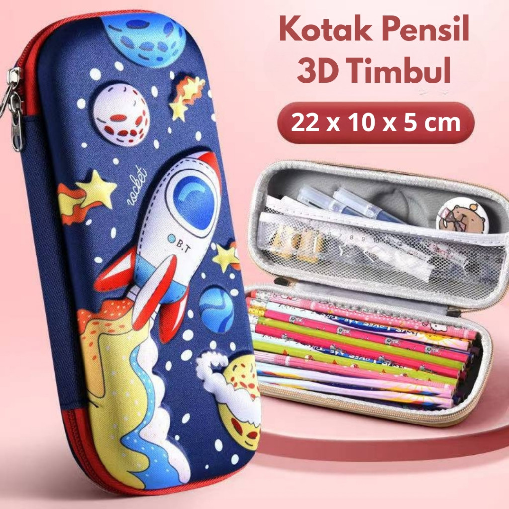 

Kotak Pensil 3D Tempat Pensil Anak Sekolah TK SD Bahan EVA Karakter Lucu 3D Timbul import KP01
