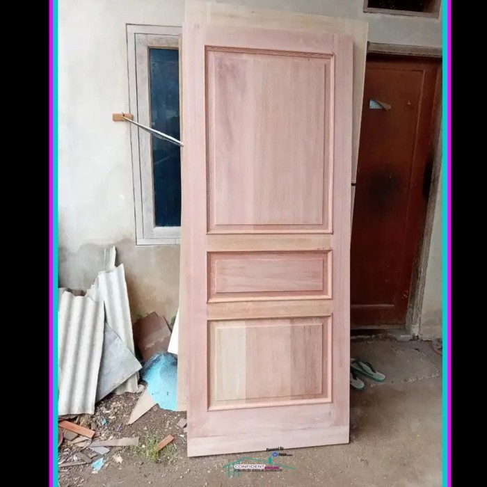 Pintu Kamar Kayu Kamper/Daun Pintu Panel Klasik/Pintu Kamar/Kantor