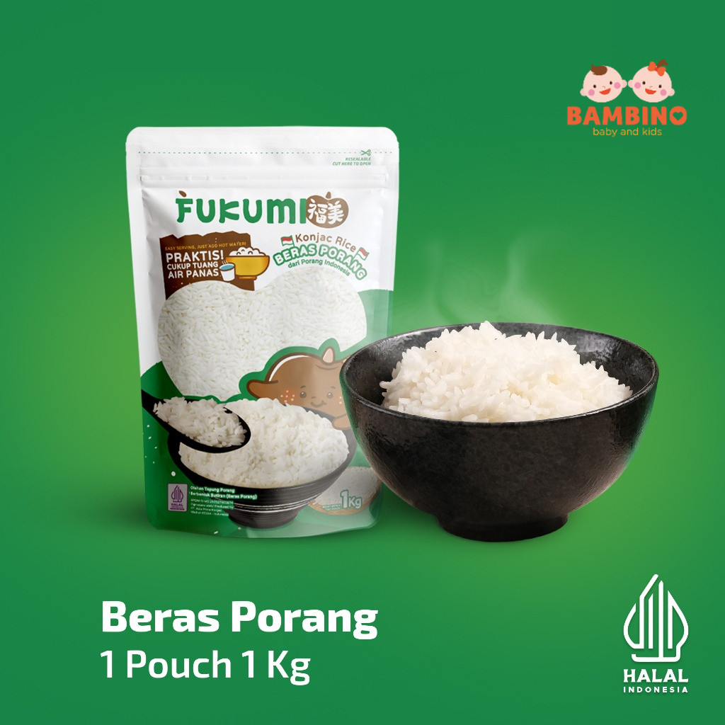 

FUKUMI Beras Porang Pouch 1 Kg - Shirataki / Konjac Rice